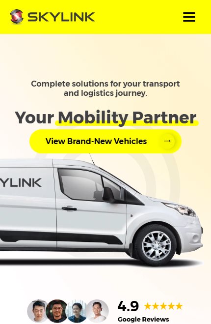 Skylink Auto mobile screen