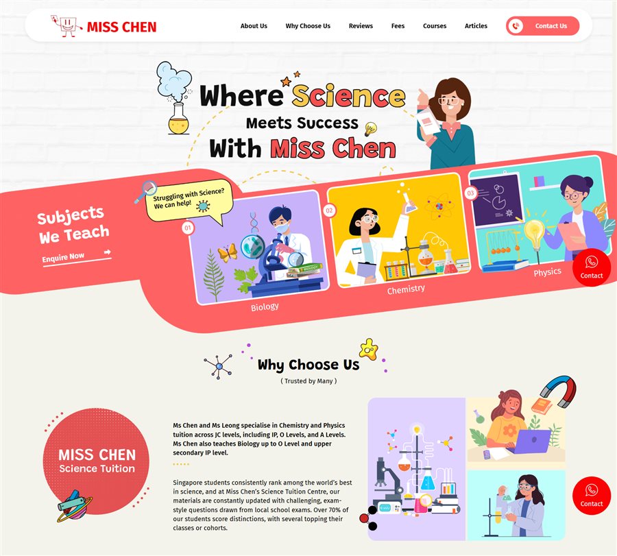 Miss Chen Tuition Education Homepage