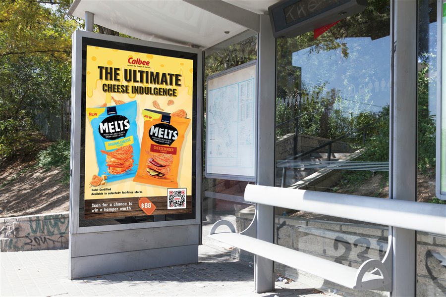 Calbee Melts Bus Shelter | Graphic Design